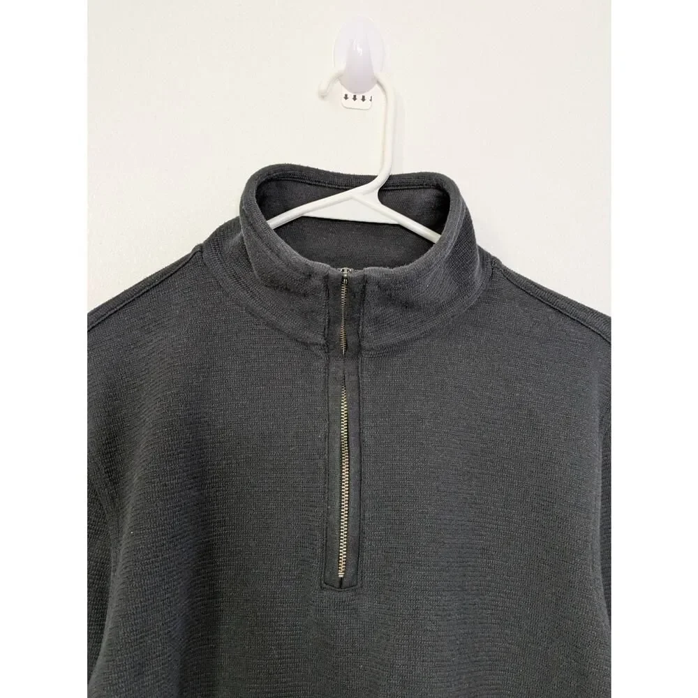 Banana Republic Men’s Sweater 1/4 Zip Polyester Blend Gray Size Medium